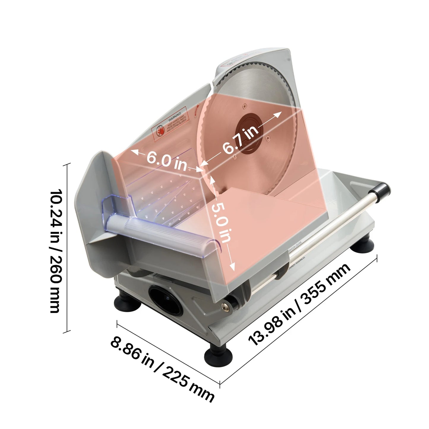 Succebuy Meat Slicer Electric Deli Slicer for Home Use