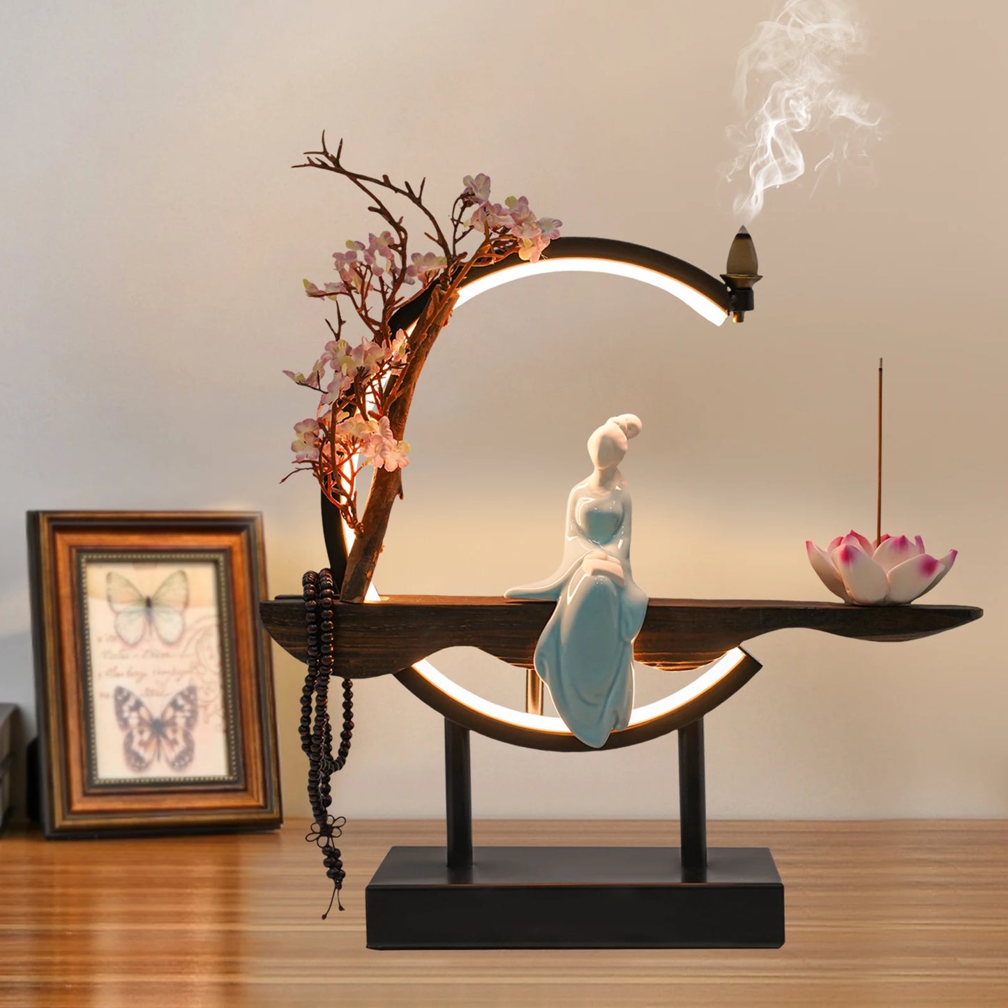 Bymaocar New Chinese Style Zen Meditation Incense Burner Set