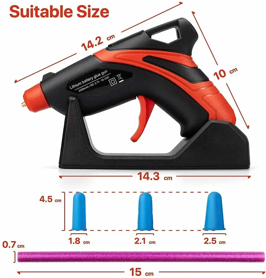 Hign-Concerned Rechargeable Cordless Mini Hot Melt Glue Gun