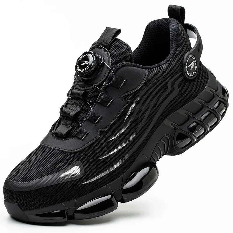 Rotating Steel Toe Safety Shoes for Men with Breathable Design