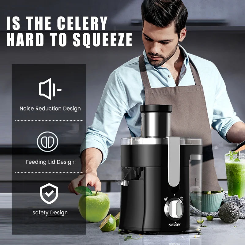 SEJOY Centrifugal Juicer Compact Automatic Pulp Ejection