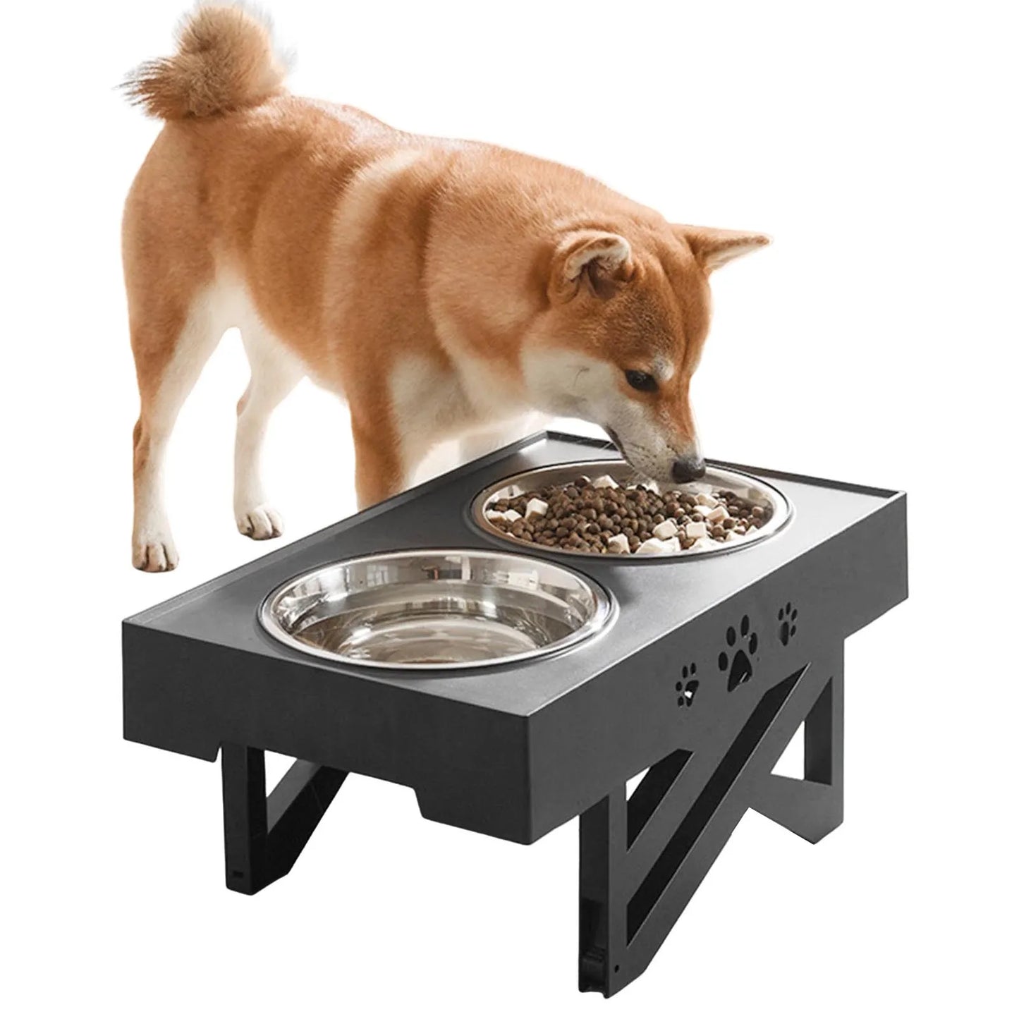 Hign Concerned Stainless Steel Dog Feeder Stand Adjustable