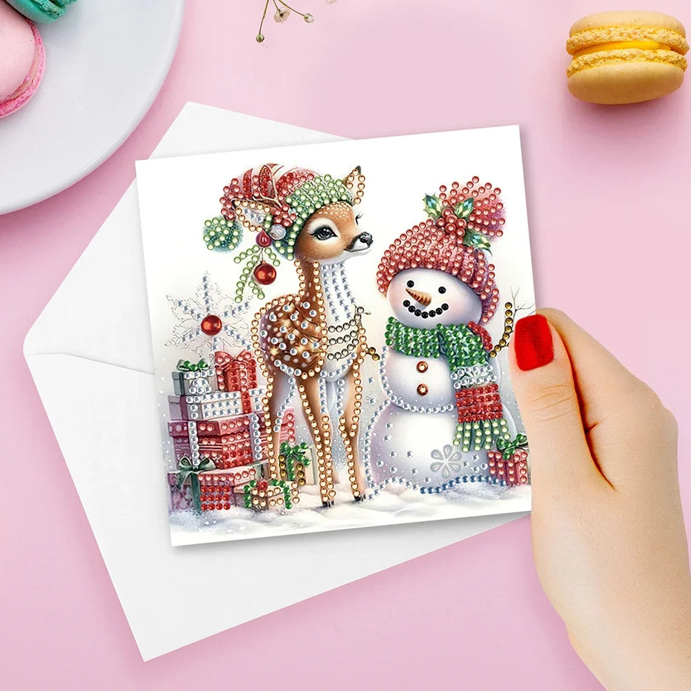 Diamond Christmas Candle Card Kit for Holiday Art Projects