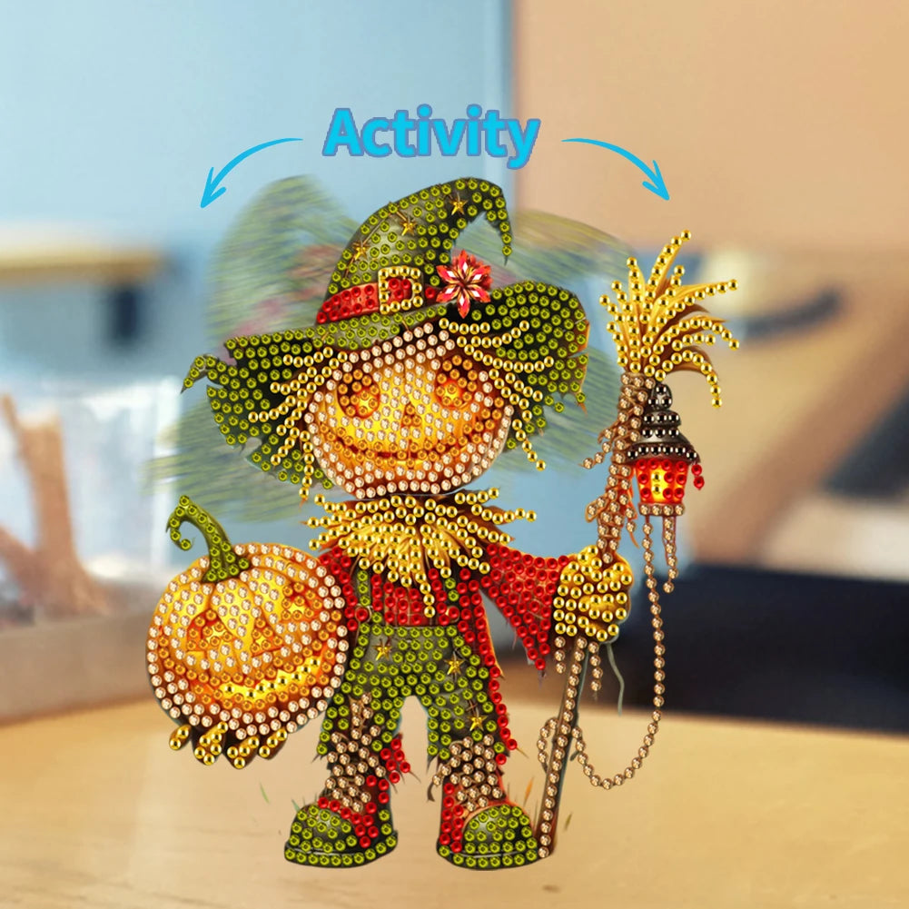 5D DIY Acrylic Animal Tabletop Ornament Diamond Painting Shake Head Cat Decoration