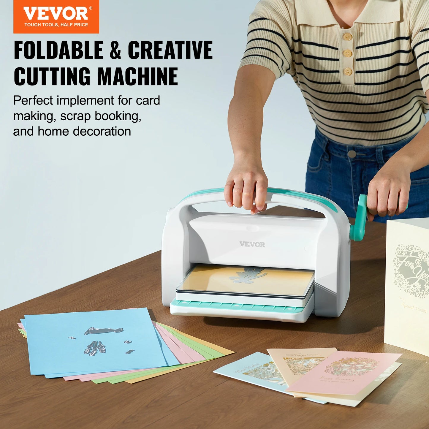 SucceBuy 6 Inch 9 Inch Manual Die Cutting Embossing Machine Mini Opening Scrapbooking Handmade Tools for DIY Art Craft Card Decorations