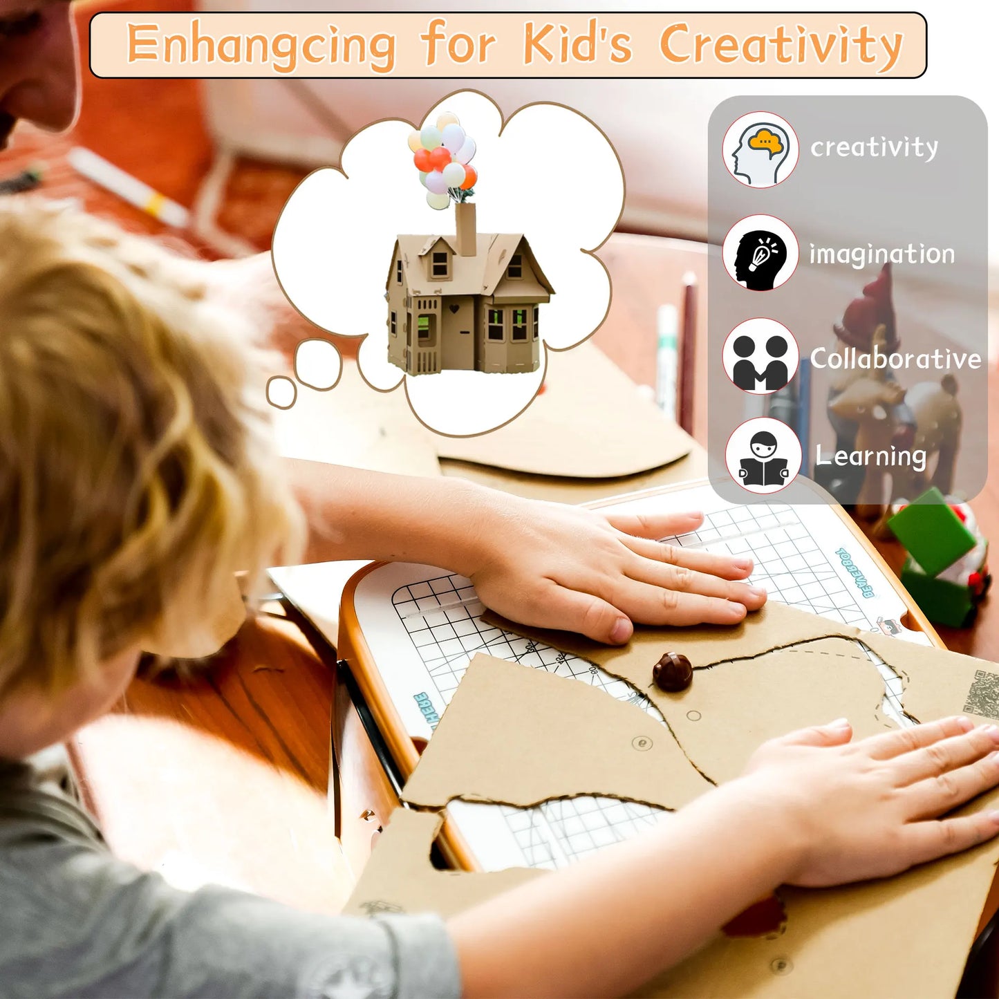 BeaverBot Safe Cardboard Construction Kit For Kids DIY Cutter Cutting Activity Toy