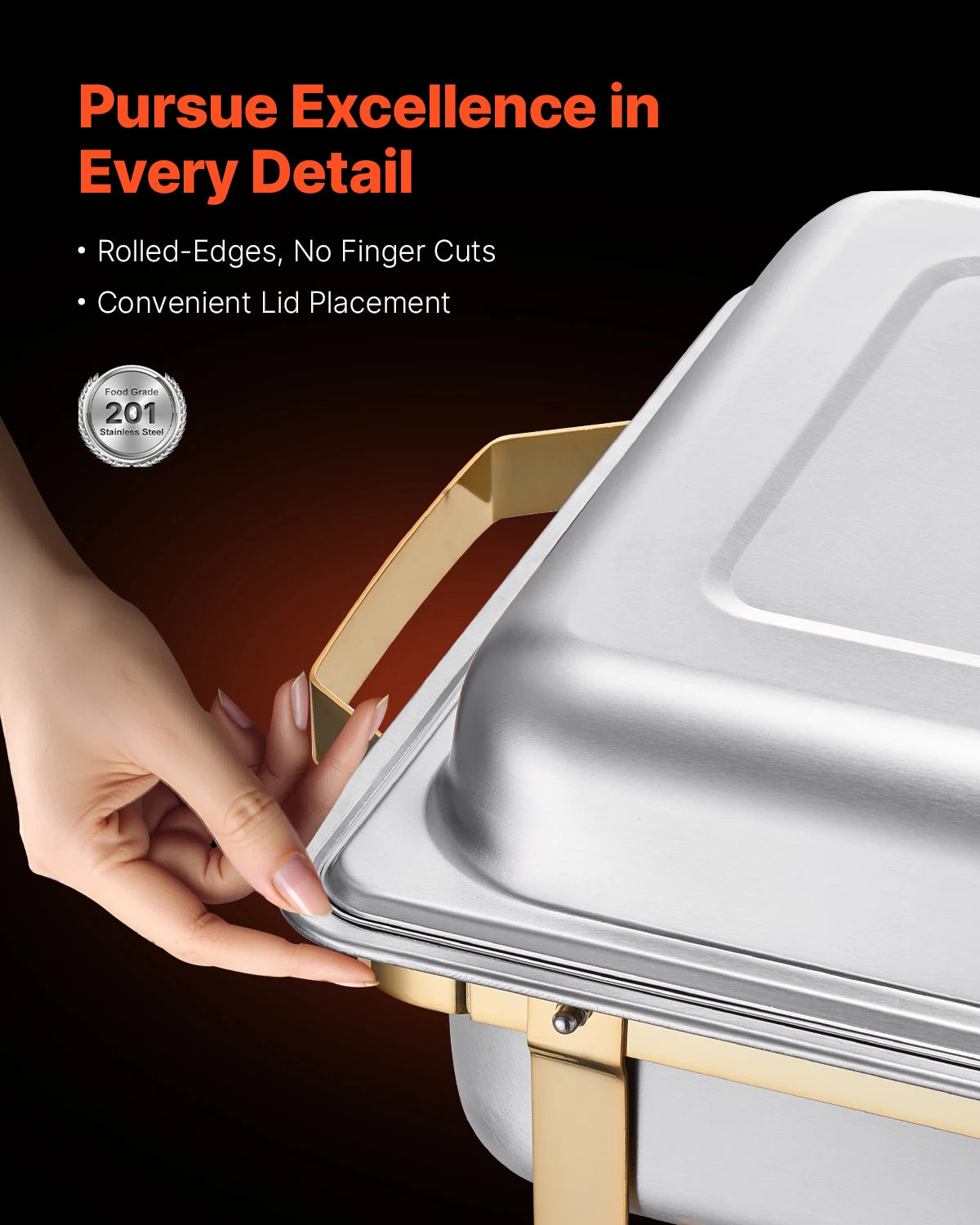 SucceBuy Chafing Dish Set Stainless Steel Chafer With Pans