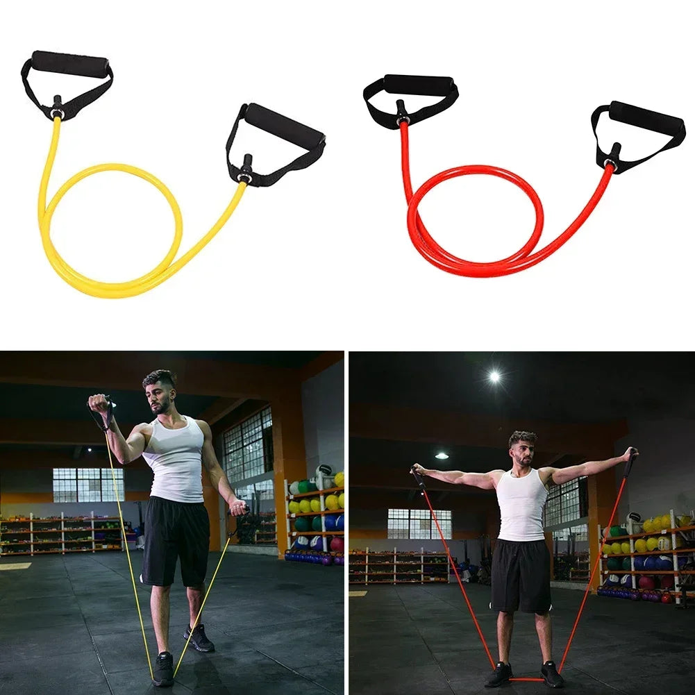 TPE Resistance Bands with Handles Elastic Exercise Bands for Strength Training and Workout for Men and Women