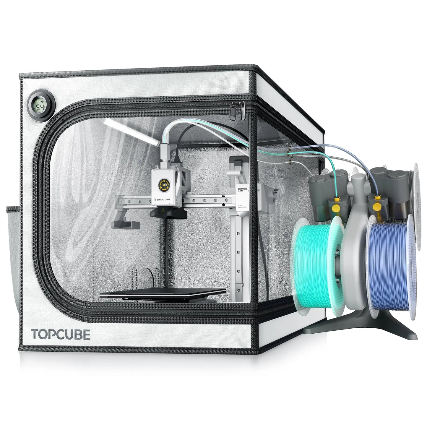 YOOPAI 3D Printer Enclosure for Bambu Lab A1 A1 Mini with LED Light Fireproof Design Large Size