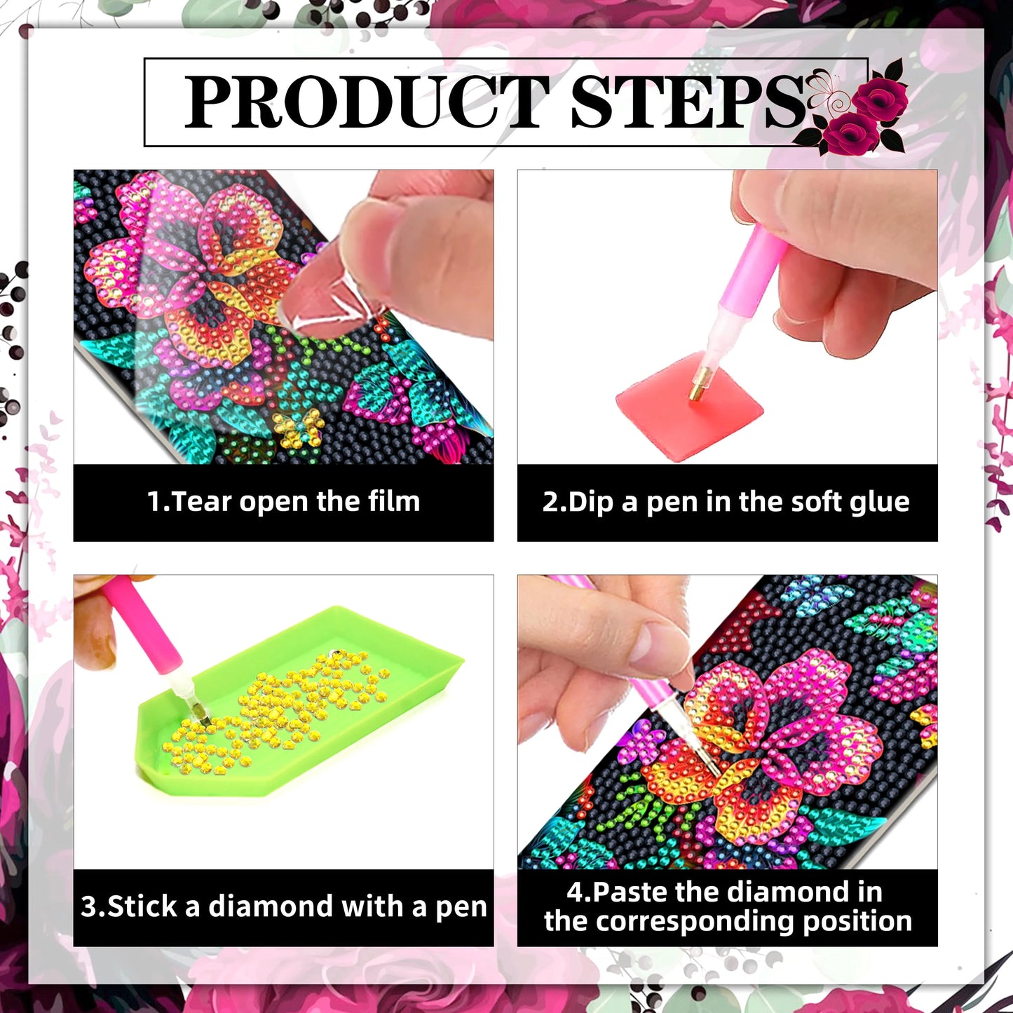 Diamond Painting Phone Holder Art Kits for Creative Beginners