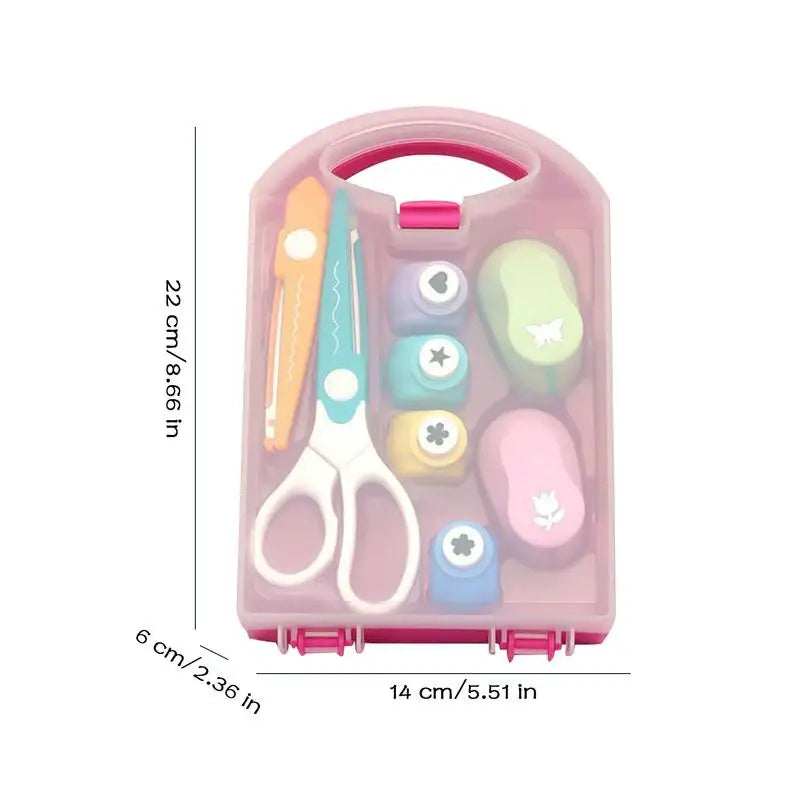 Hign-concerned Paper Puncher Craft Kit With Scissors For Kids