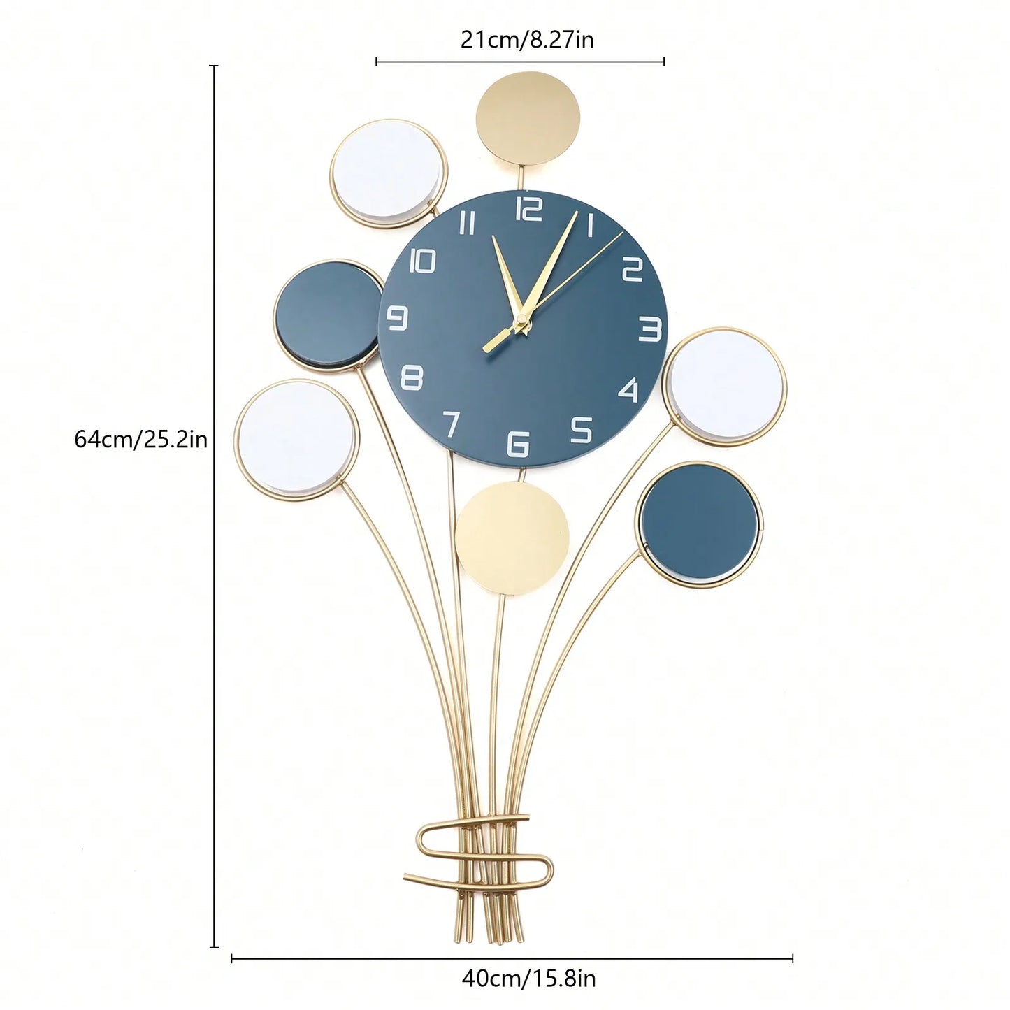 Large Wall Clock Hot Air Balloon Decor