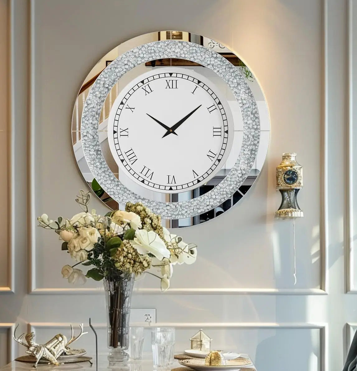 Shining Mirrored Wall Clock