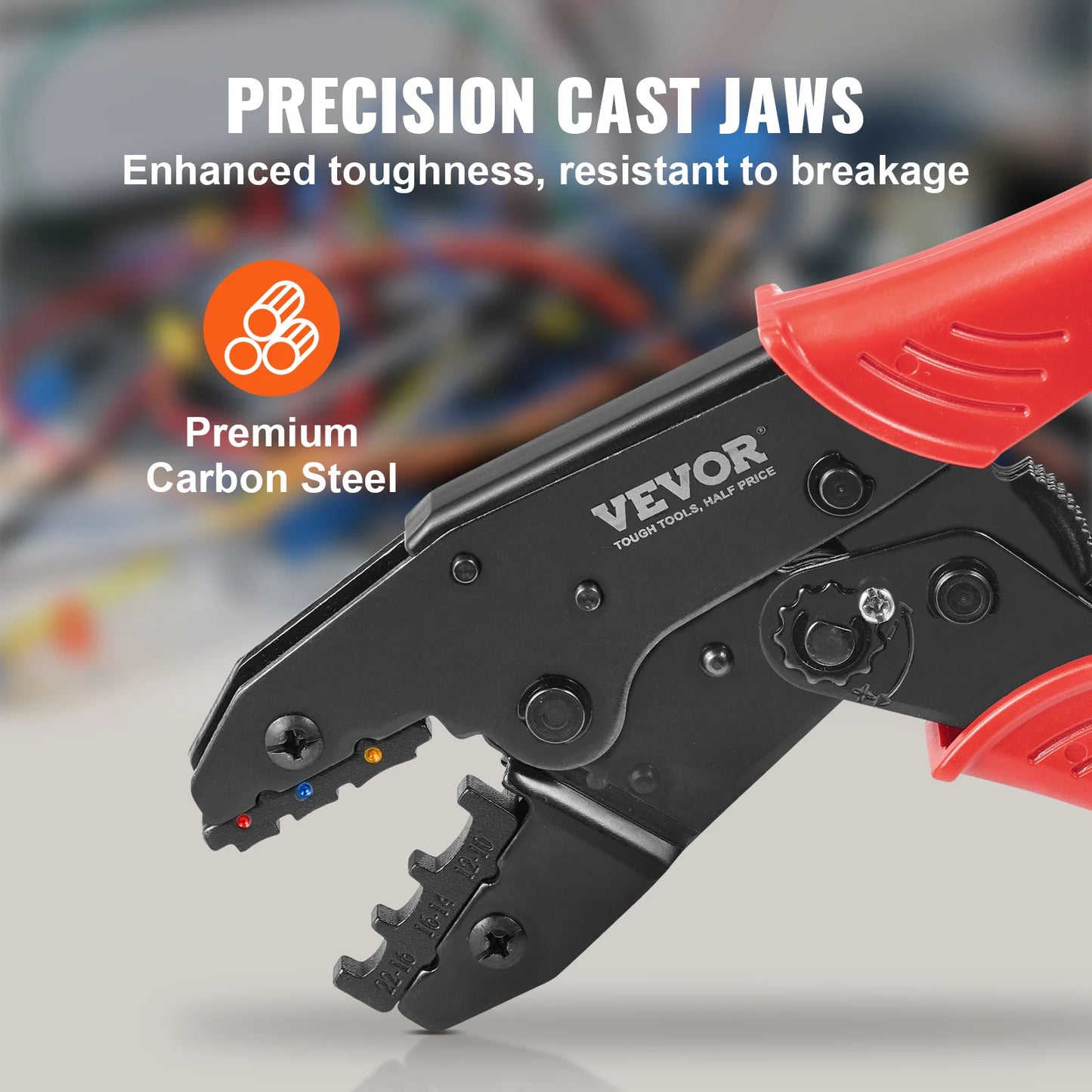 VEVOR Labor-Saving Ratcheting Wire Crimping Tool with Gloves