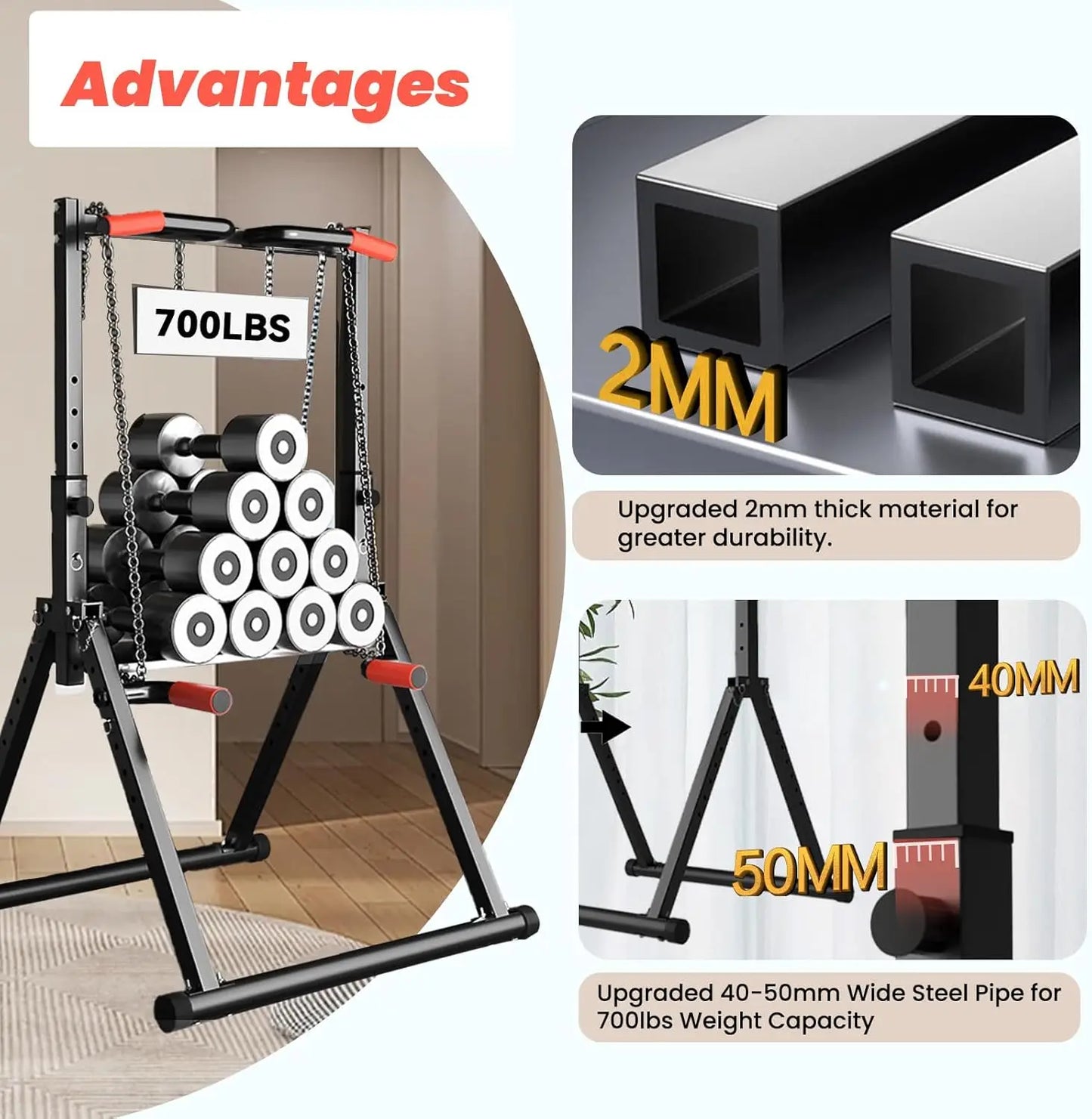 Classified By Exerciser Foldable Power Tower Pull Up Bar