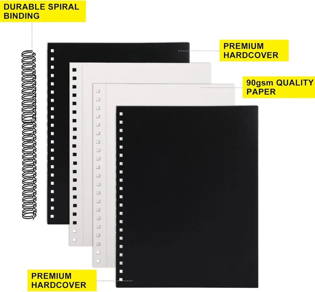 8.5x11 Inch Hardcover Sketchbook Spiral Bound 80 Sheets