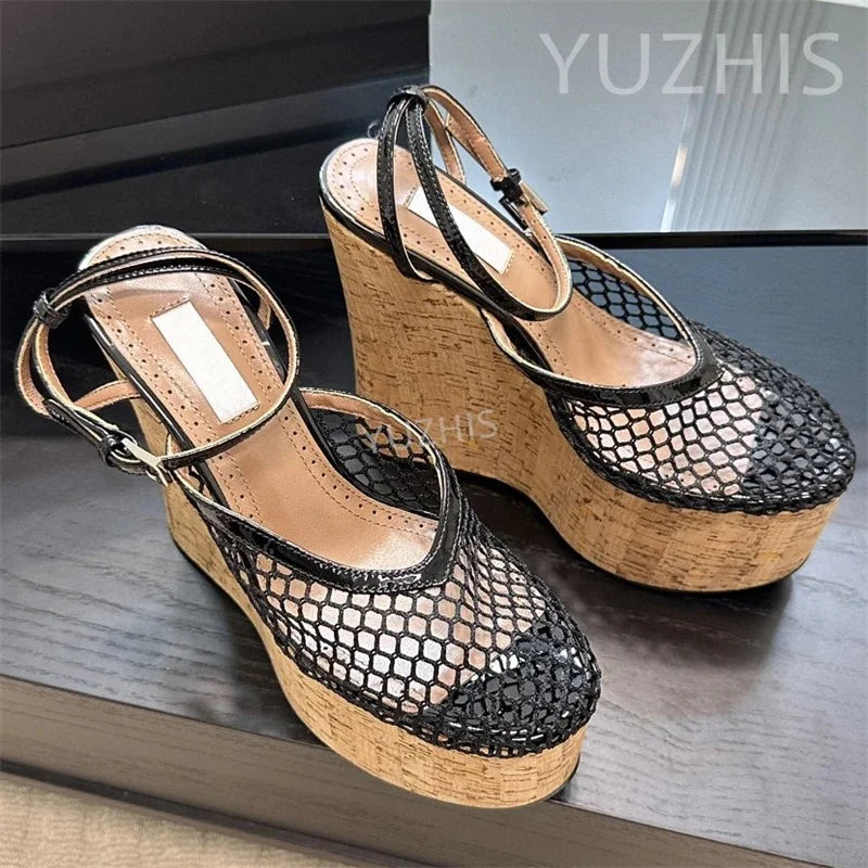Summer Real Leather Flat Slippers for Men Fashion Open Toe Thick Sole Lazy Mules Casual Beach Holiday Slides