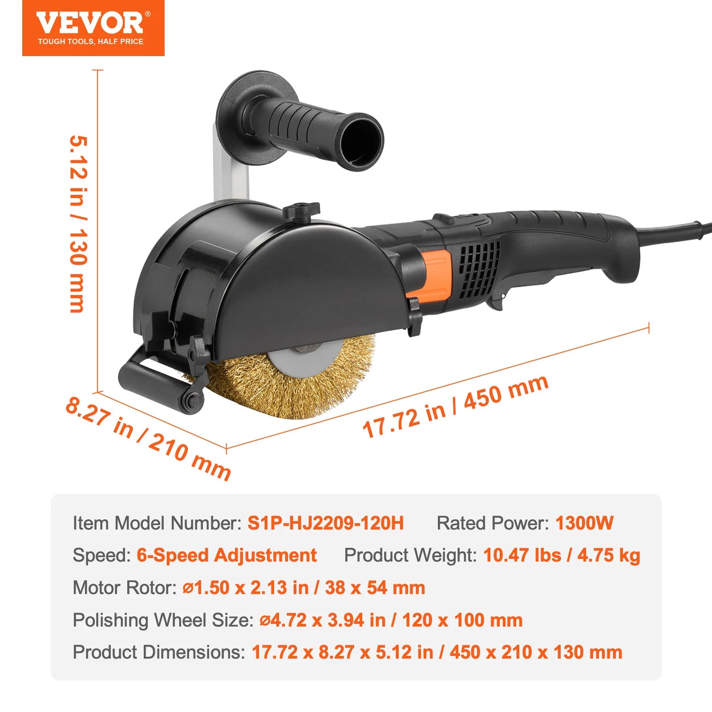 SucceBuy Variable Speed Metal Burnishing Polishing Machine Tool