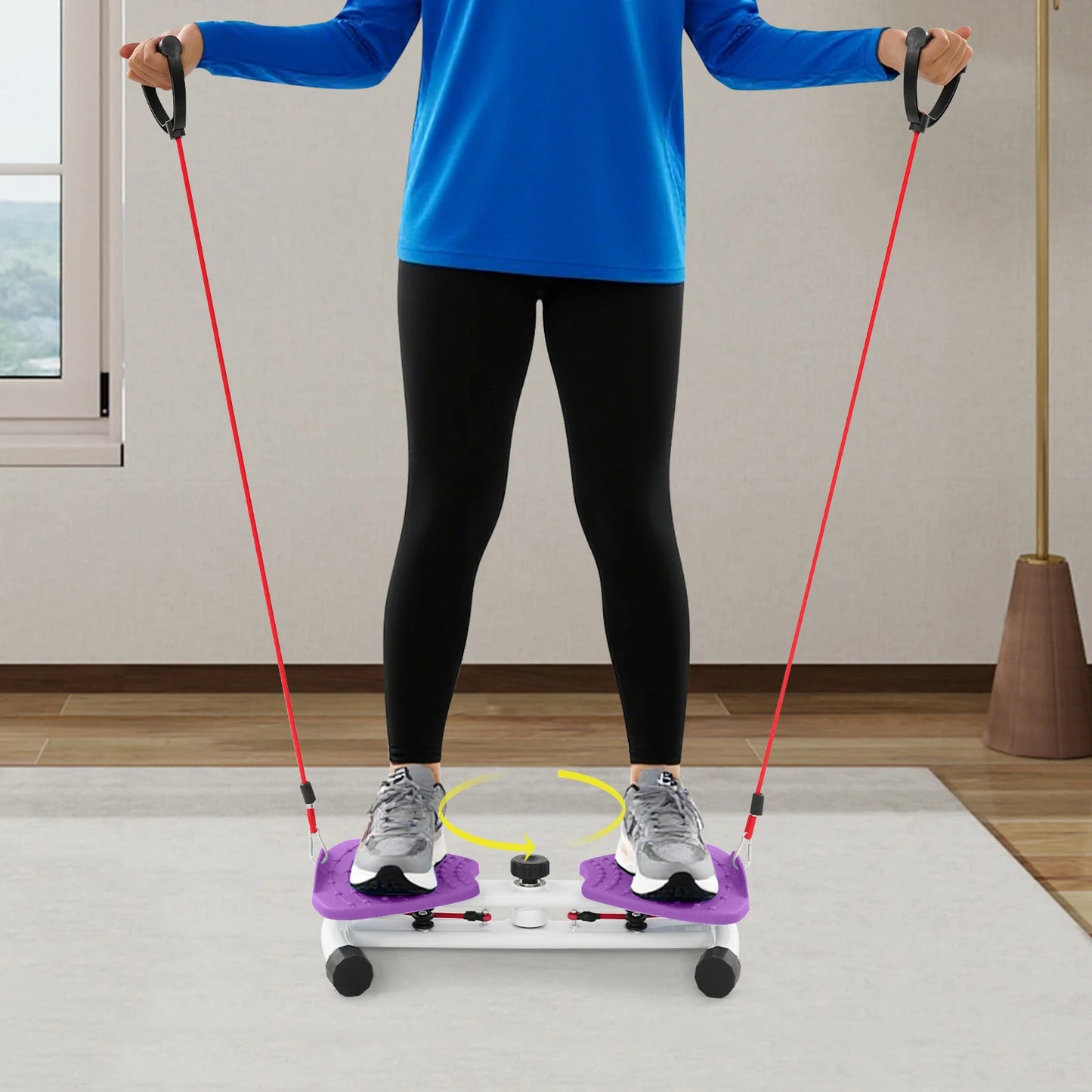 Waist Twister Board for Abdominal Exercise with Dual Pedals