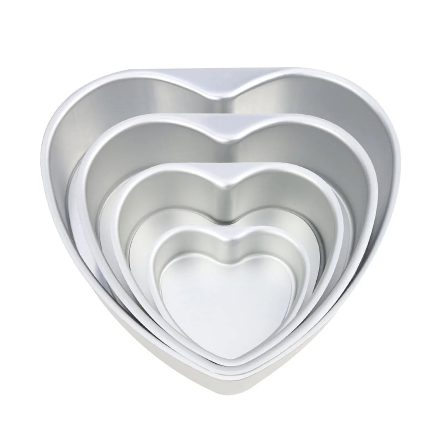 Heart Shaped Cake Pan Set With Removable Base Nonstick
