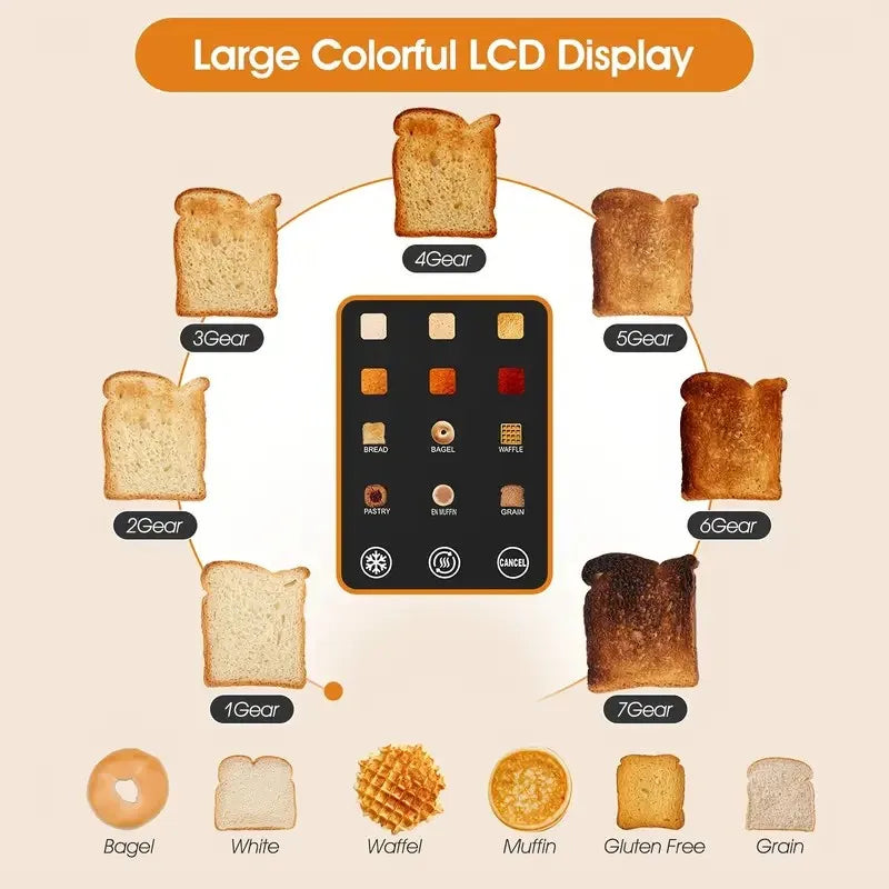 Beinilai Smart Digital Bread Toaster with Touch Screen Display