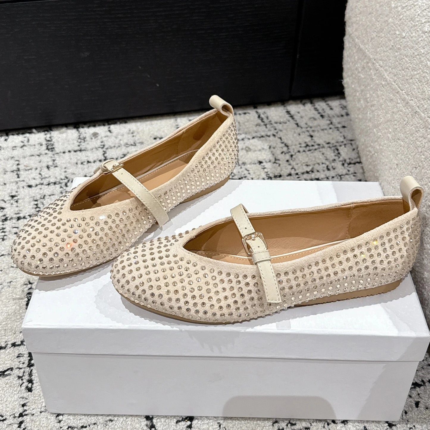 GUANSIYAO Mary Janes Genuine Leather Slingback Sandals