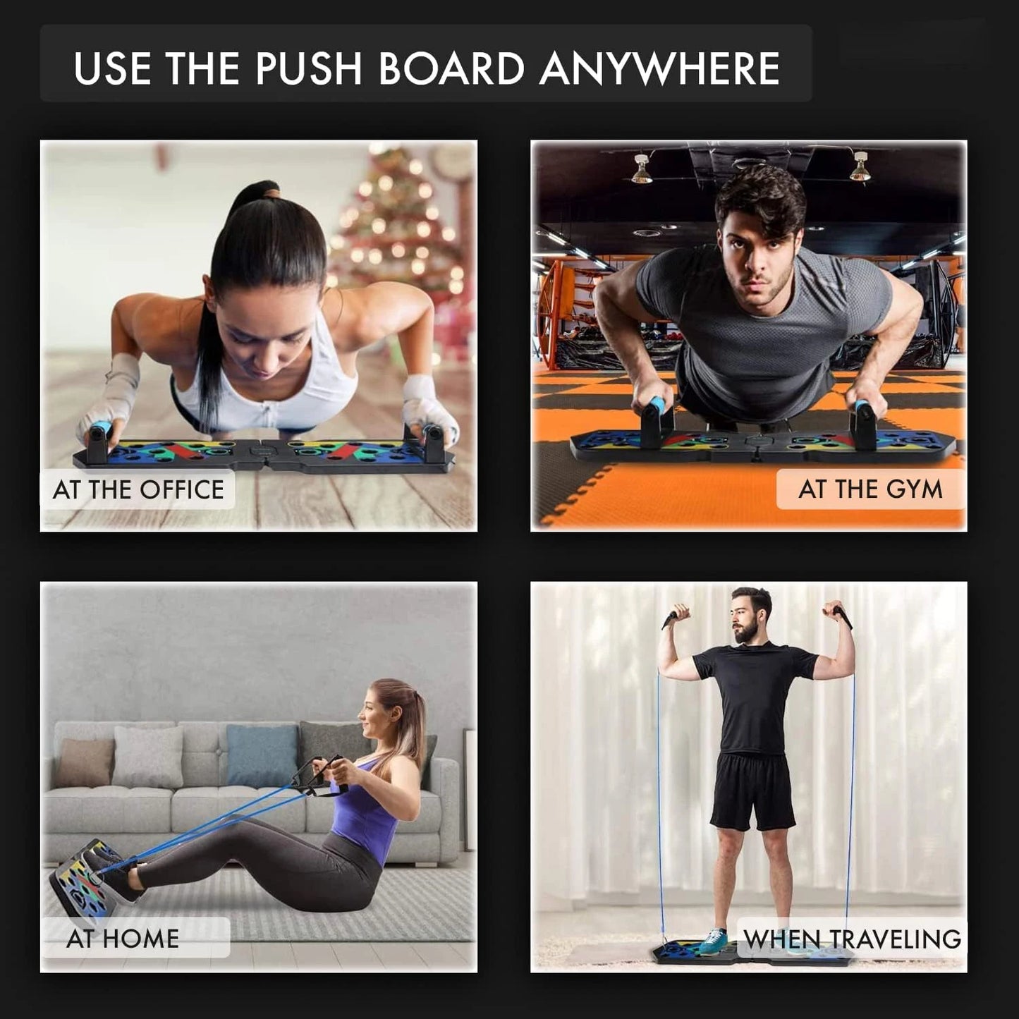 Portable Multifunctional Push-up Board Set for Strength Training
