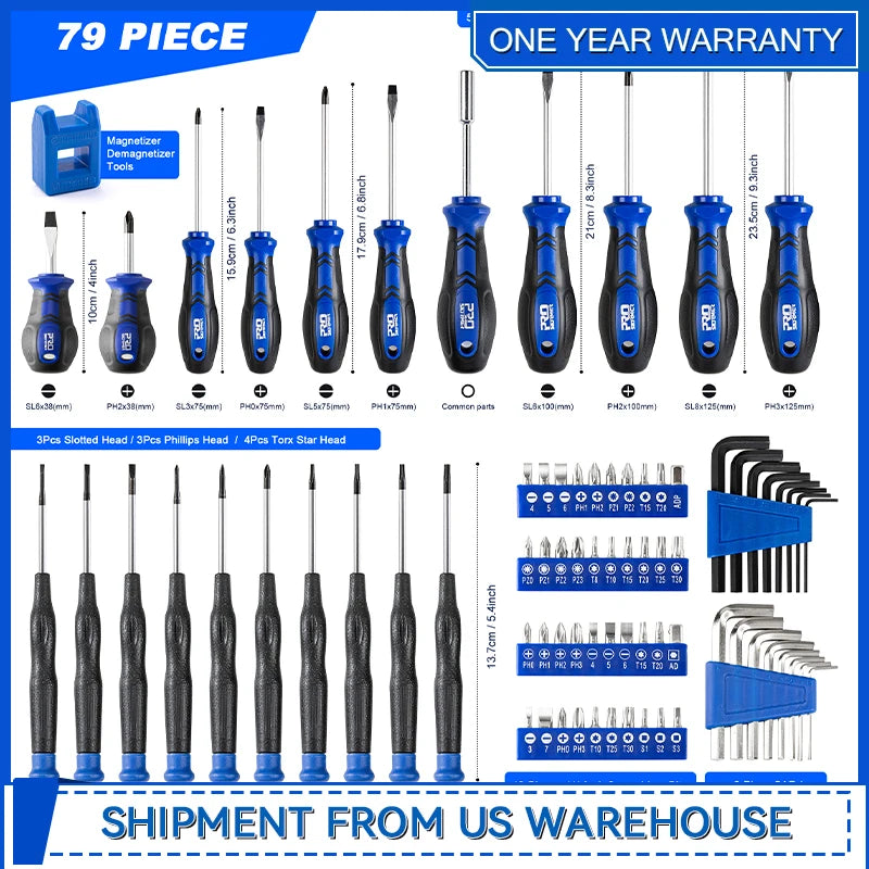 Magnetic Screwdriver Kit with Allen Wrench for Repairs