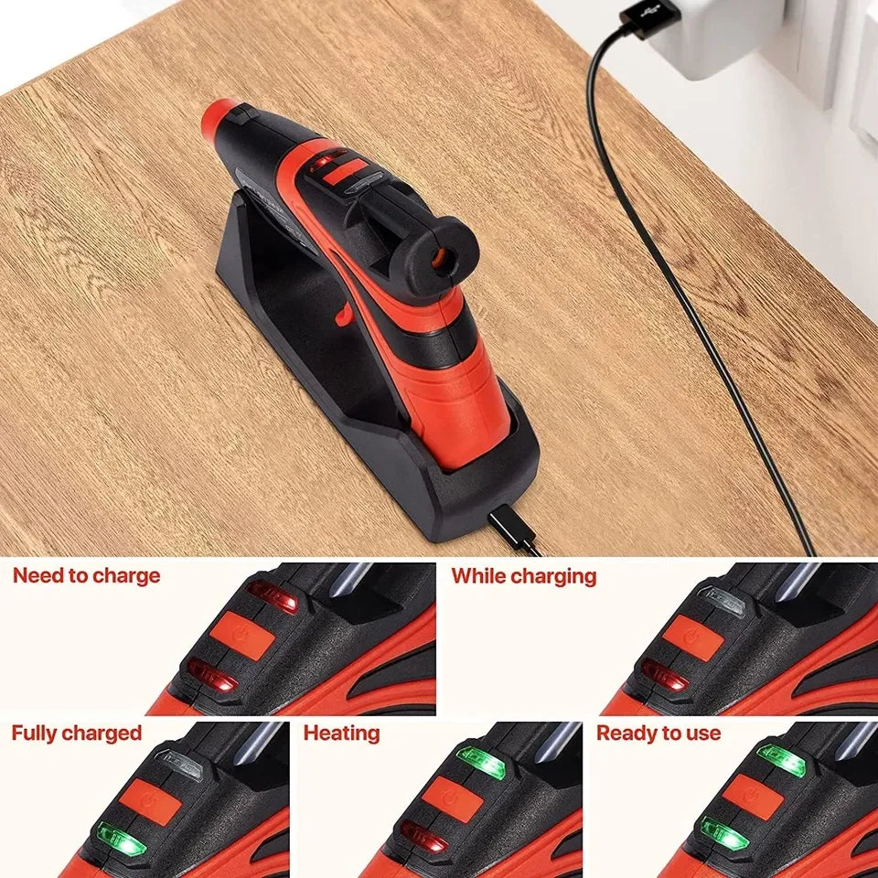 Hign-Concerned Rechargeable Cordless Mini Hot Melt Glue Gun