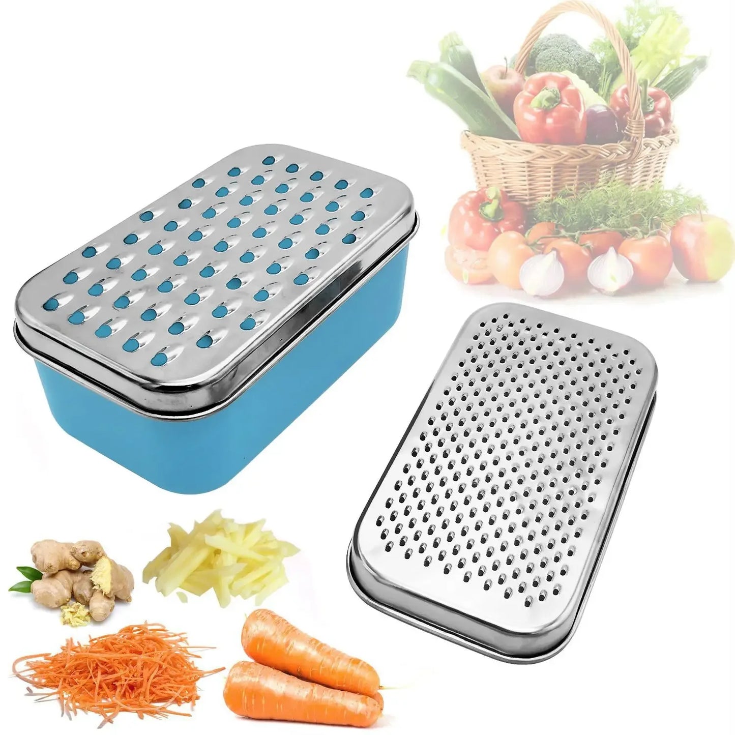 Portable Grater Home Stainless Double-sided Shredder