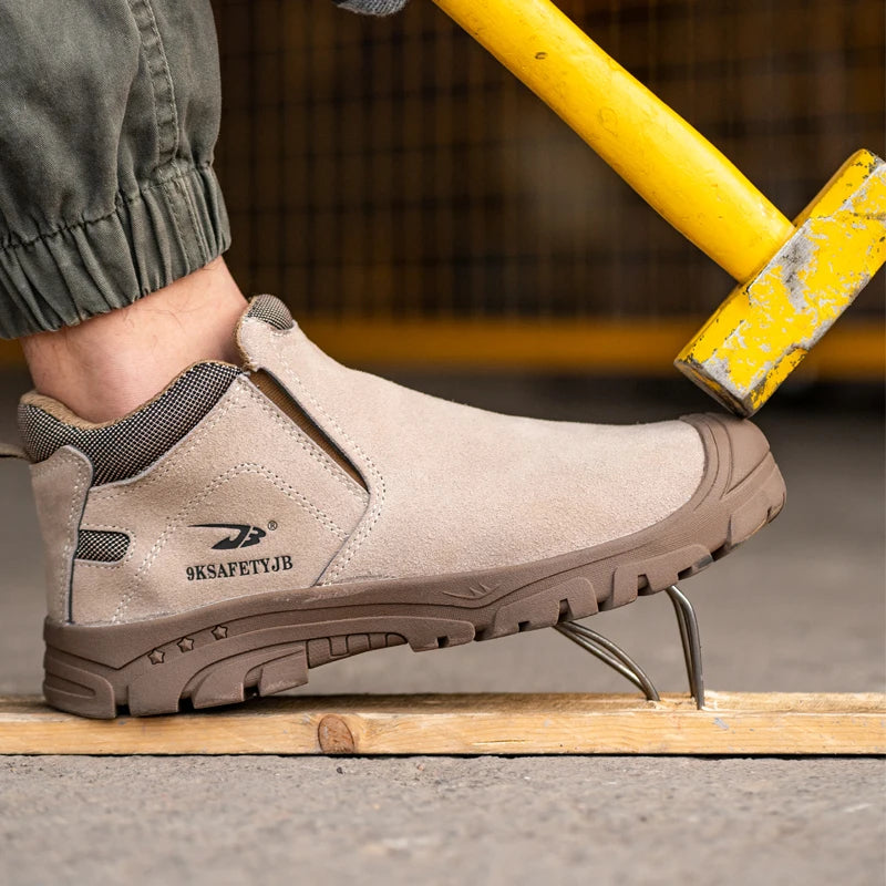 Men Safety Shoes Steel Toe Puncture Indestructible Boots