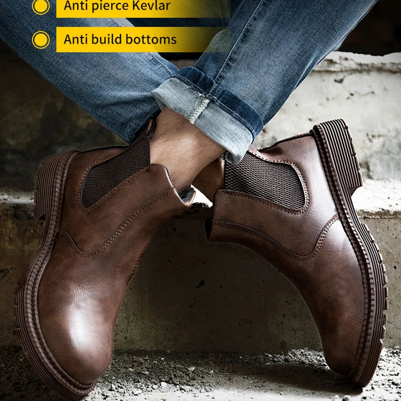 Men's Indestructible Steel Toe Safety Boots Puncture Proof Work Shoes Protective Footwear