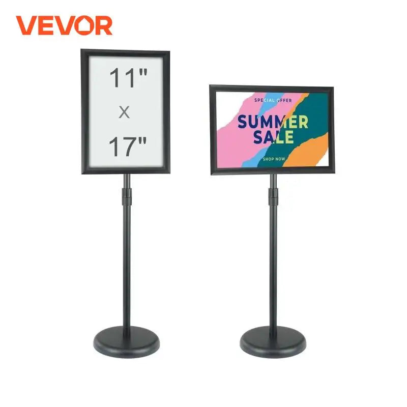 VEVOR Pedestal Sign Holder Adjustable Floor Poster Stand