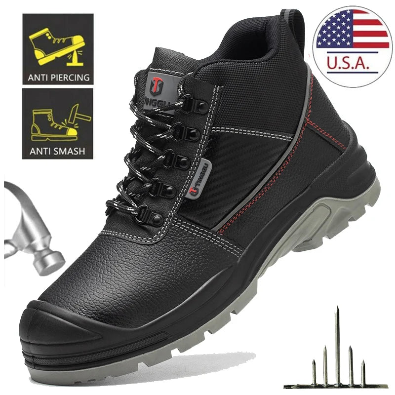 Safety Shoes Men Waterproof Work Boots