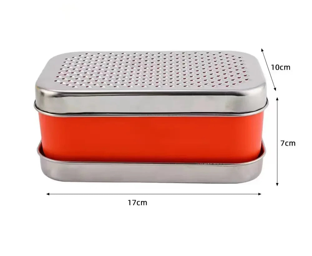 Portable Grater Home Stainless Double-sided Shredder