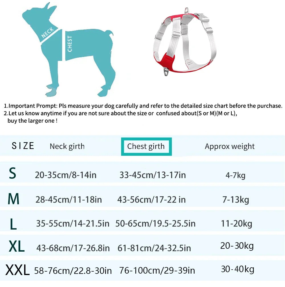 Adjustable Reflective Dog Harness for Outdoor Training and Safety