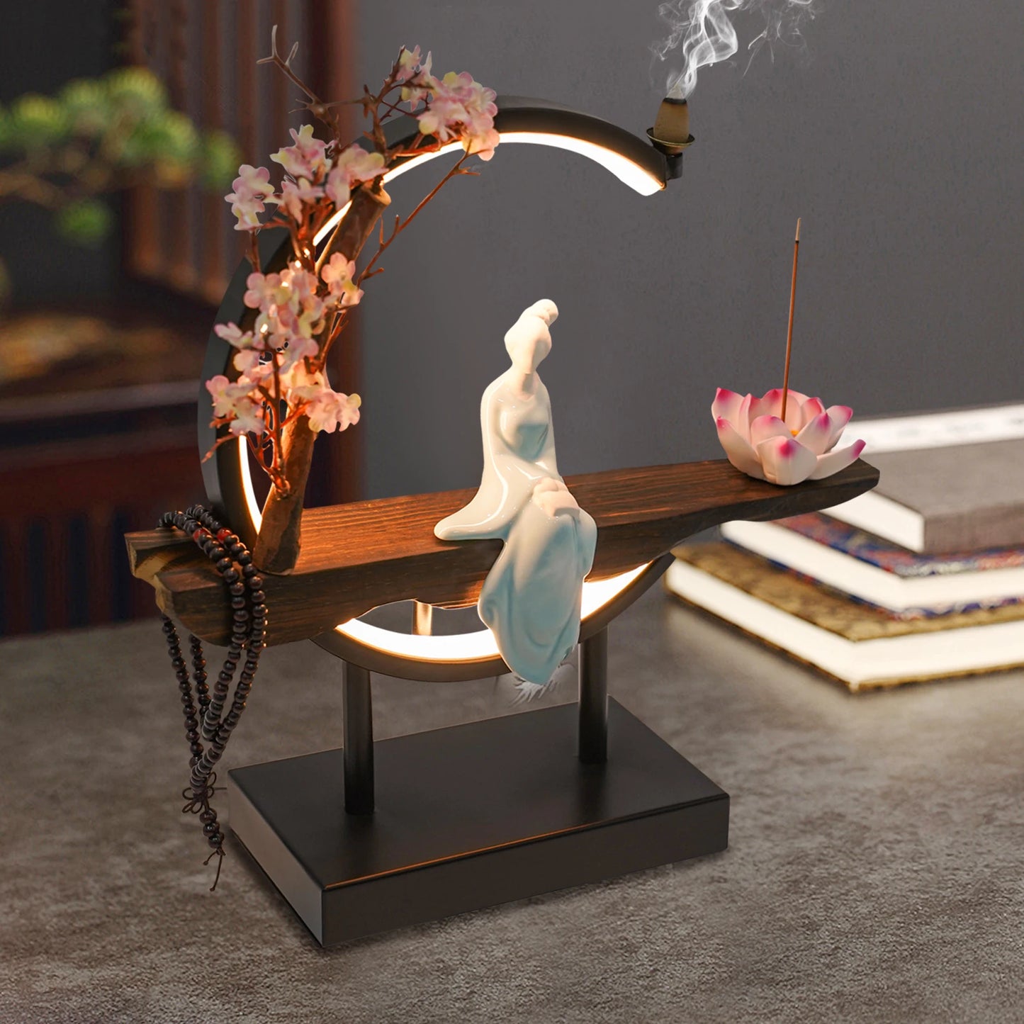 Bymaocar New Chinese Style Zen Meditation Incense Burner Set
