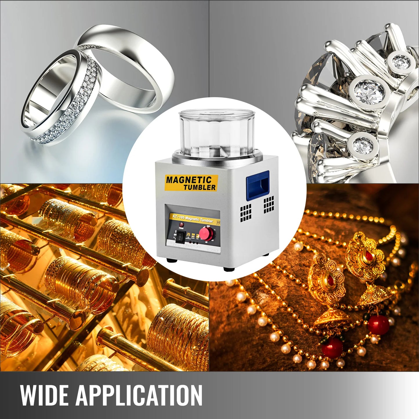 SucceBuy KT-185 Magnetic Tumbler Jewelry Polisher Machine