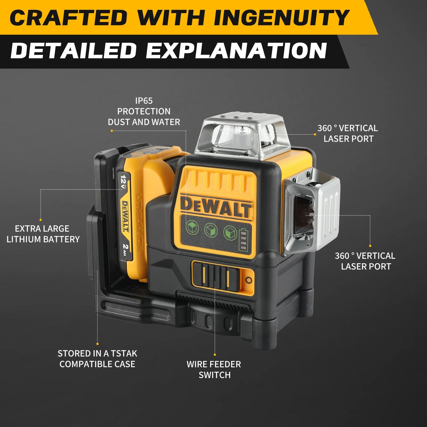 DEWALT DW089LG Laser Level With 360 Degree Line Projection
