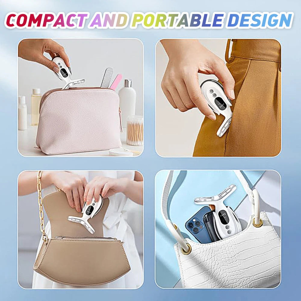 Facial And Neck Massage USB Rechargeable Neck Wrinkle Removal Beauty Apparatus-3 Gears 7 Modes Skin Lifting Face Relaxation Tool