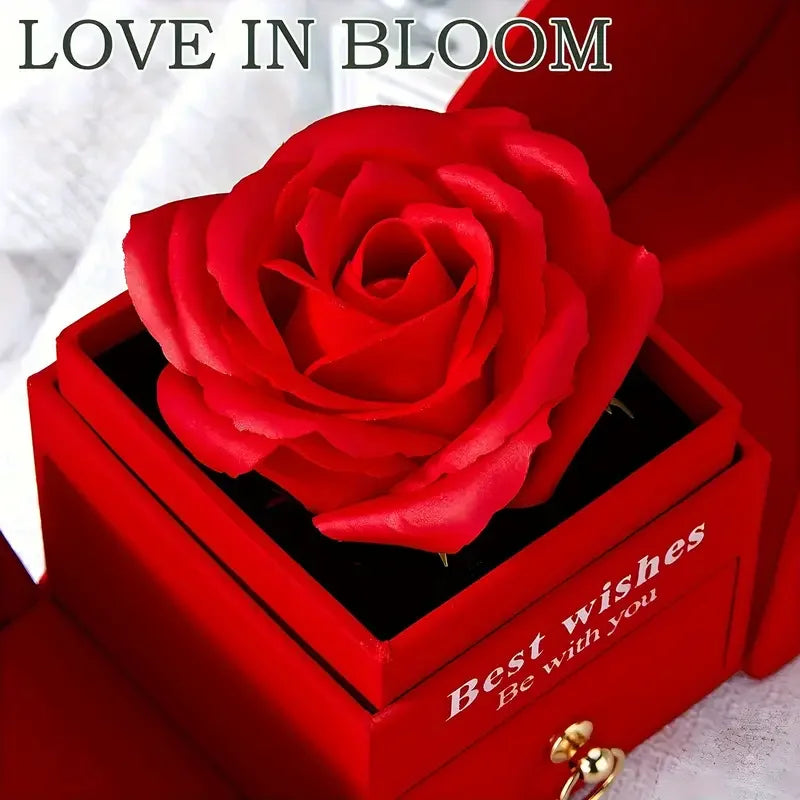 Luxury Rose Jewelry Box Gift For Valentines Day And Moments