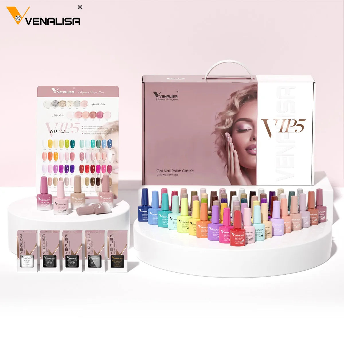 Venalisa VIP5 Kit Nail Gel Polish Hema Free Full Coverage 36 Color Gel Pigment Professional Nail Art Long Lasting Gel Varnish