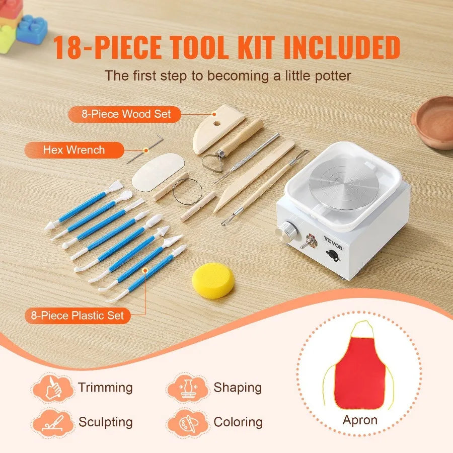 Hign-concerned Mini Electric Pottery Wheel for Ceramic Crafting