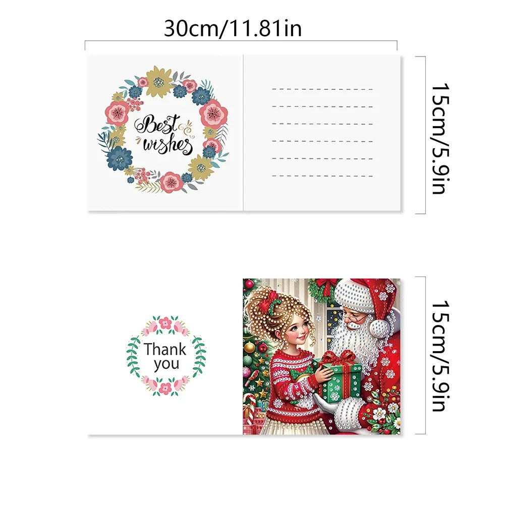 Diamond Christmas Candle Card Kit for Holiday Art Projects