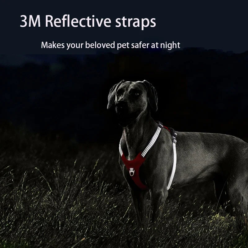 Adjustable Reflective Dog Harness for Outdoor Training and Safety