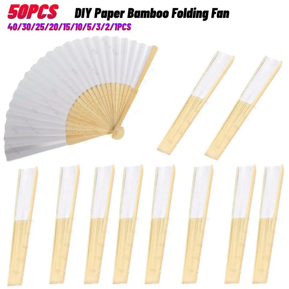DIY Bamboo Folding Fan for Calligraphy and Wedding Decor