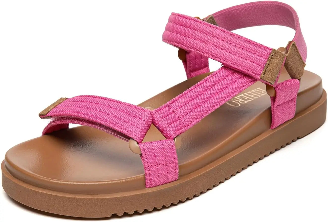 Women's Flat Sandals Comfortable Open Toe Adjustable Strap