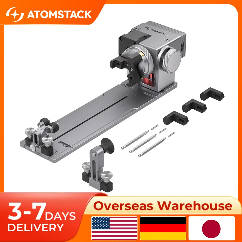 Hign-concerned Chemical Atomstack R8 Rotary Chuck For Laser