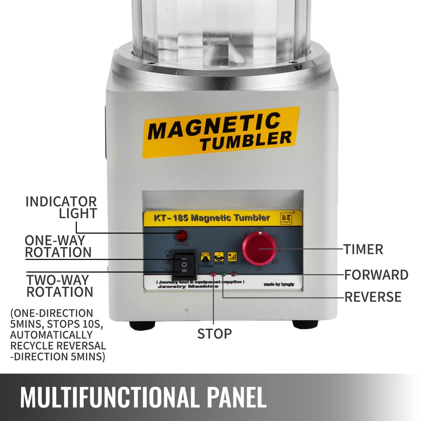 SucceBuy KT-185 Magnetic Tumbler Jewelry Polisher Machine