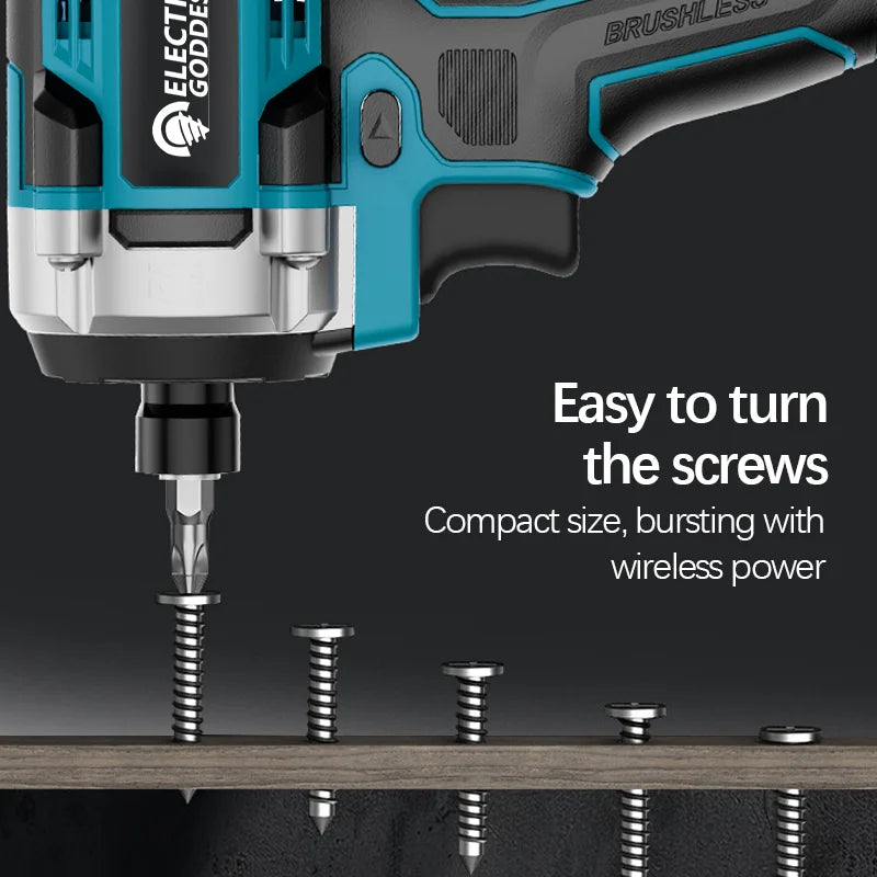 230NM Brushless Electric Screwdriver Multi Function Lithium Drill Cordless Driver Battery Set For Makita 18V Batteries